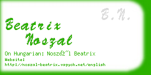 beatrix noszal business card